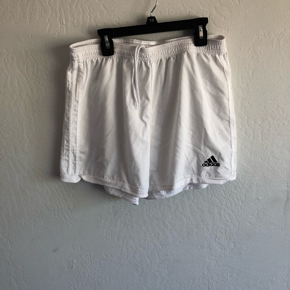 White adidas shorts